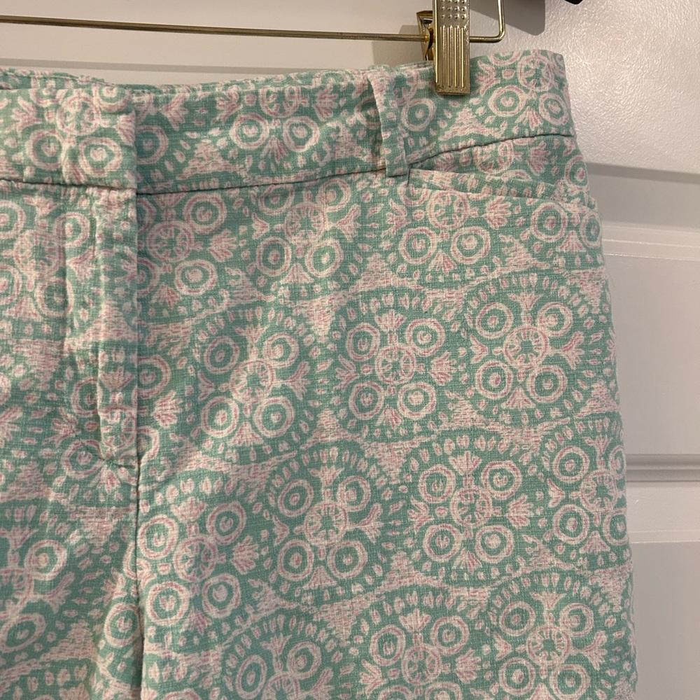 Talbots Bermuda Shorts Green Pink White Size 10 - Picture 4 of 12